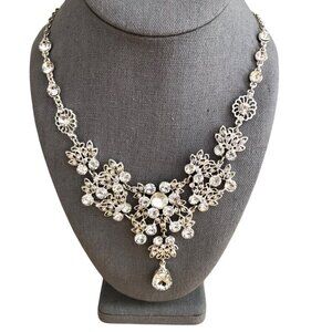 Teardrop Marquise Radiant Rhinestone Cut Drop Necklace - Bridgerton Regency Core
